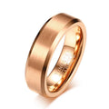 Wholesale Price Rose Gold Tungsten Wedding Ring for Men Women 6mm Brushed Finish Trendy Style for Engagement Party Free Shipping