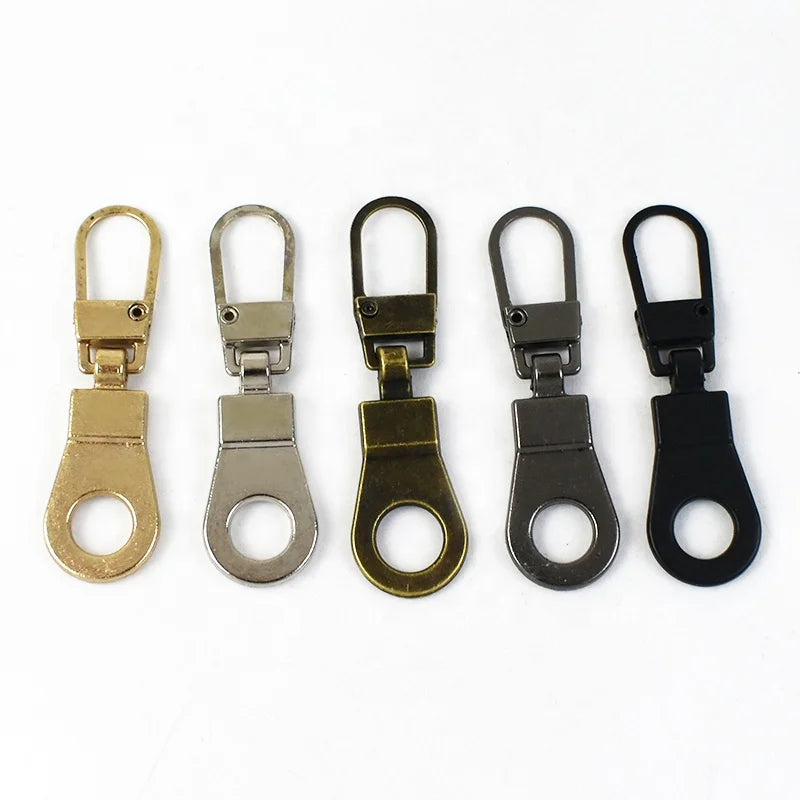 Meetee ZT931 5# Hardware Luggage Trim Pull Head Removable Zipper Slider Repair Kit DIY Handbag Zinc Alloy Zippers Accessories