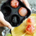 Custom BPA Free Reusable Round Whiskey Ice Ball Maker 2.5 Inch Sphere Ice Cube Mould Tray Easy Release Silicone Ice Mold