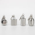 1oz Mini Alcohol Bottle Multi Shape Flask Keychain Stainless Steel Hip Flask