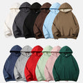 Men's Fashionable Custom Oversized Winter Puff Style Hoodie 420 Gsm Heavyweight Solid Pullover Pocket Design for Autumn