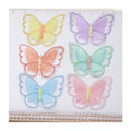 100pcs 58mm Lace Butterfly Multi-Color Cloth Embroidery Patch Sew on Polyester DIY Patch