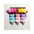 Ice Cream Resin Heart Shape in Three Colors Flat Back Cabochons 15*35mm Simulation Food   Lollipop Jewelry Findings
