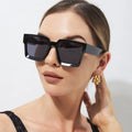 European Style Classic Shades Sunglasses Custom Logo Wide Frame Sunglasses Men Oversized Big Frame Square Sunglasses for Women