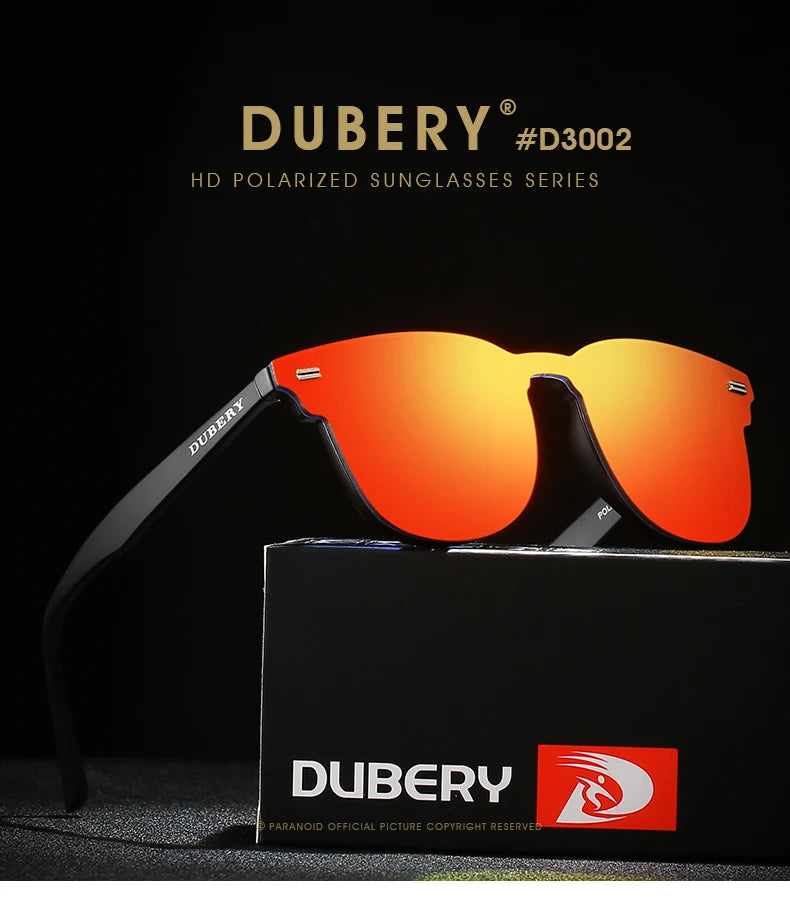 DUBERY 2025 Retro Trendy Clip on Sunglasses for Women Rimless Diamond Sunglasses with Blue and Red Frames PC and Tac Lenses