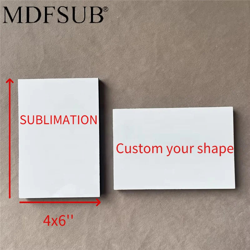 MDFSUB DIY Printing 4x6'' Eco-Friendly Wooden MDF Photo Panels Sublimation Plaques 12mm Blank Sublimation Photo Frame