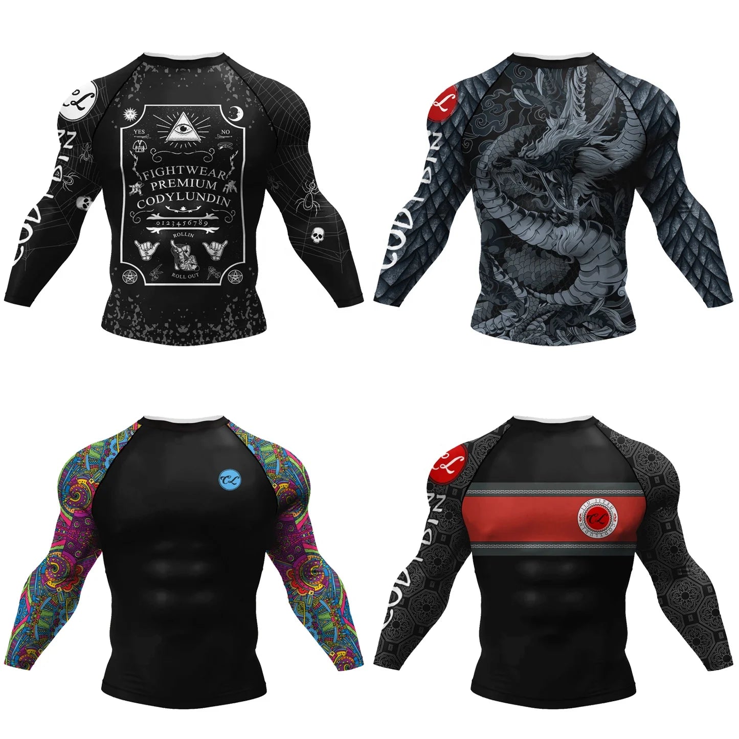 Factory Male Grappling MMA Rashguard Bjj Jiu Jitsu Fightwear High Elastic Compression Digital Printing Gym Kickboxing Tops