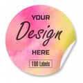 KYW Custom Logo Sticker Packaging Label Waterproof Round 'Thank You' Rose Gold Vinyl Sticker for Candle and Craft Use