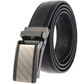 LY33-1853-5 Wholesale Price Popular 100% Men Real Leather Belt with Zinc Alloy Automatic Buckle Genuine Leather Belts for Men