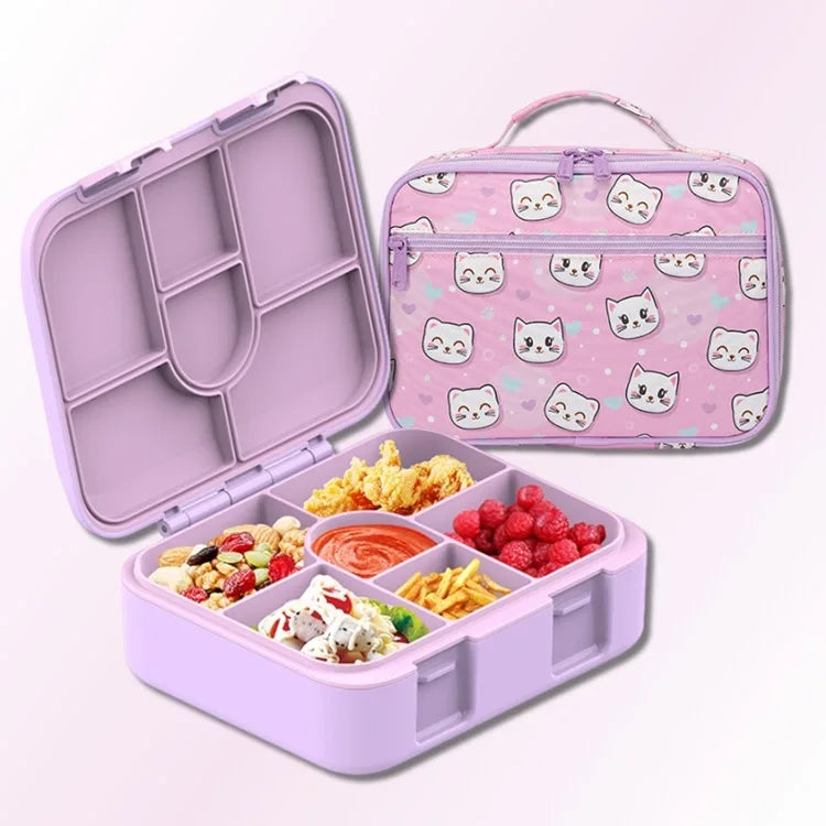 Wholesale Personalized Sustainable Airtight Food Packaging Plastic Leakproof Microwavable 6 Compartments Bento Lunch Box Set for