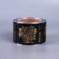 Custom Adhesive Aluminum Brand Name Embossed Waterproof Eco-Friendly Label Sticker for Beer & Beverage Bottles