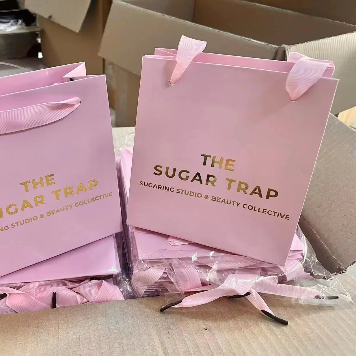 Wholesale Custom Gift Bags with Logo Shopping Bag with Hot Stamping Paper Bags Beautiful Logo