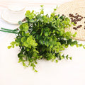 A-1029 Fake Plants Farmhouse Greenery Springs Artificial Boxwood Stems for Home Garden Patio Indoor Outdoor Decoration