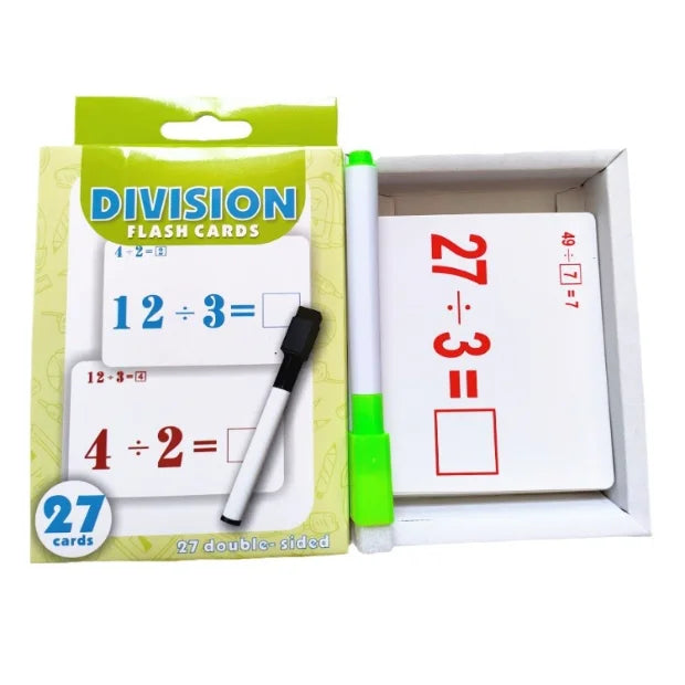 Fun Early Education Puzzle Learning Cards Addition Subtraction Multiplication Division Cards With Erasable Pen