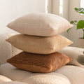 Wholesale Decorative Pillowcases 45cm Plush Stripe Pillow Cover Cozy Solid Color Pillow Cushion Gift Headboard Backrest Cushion