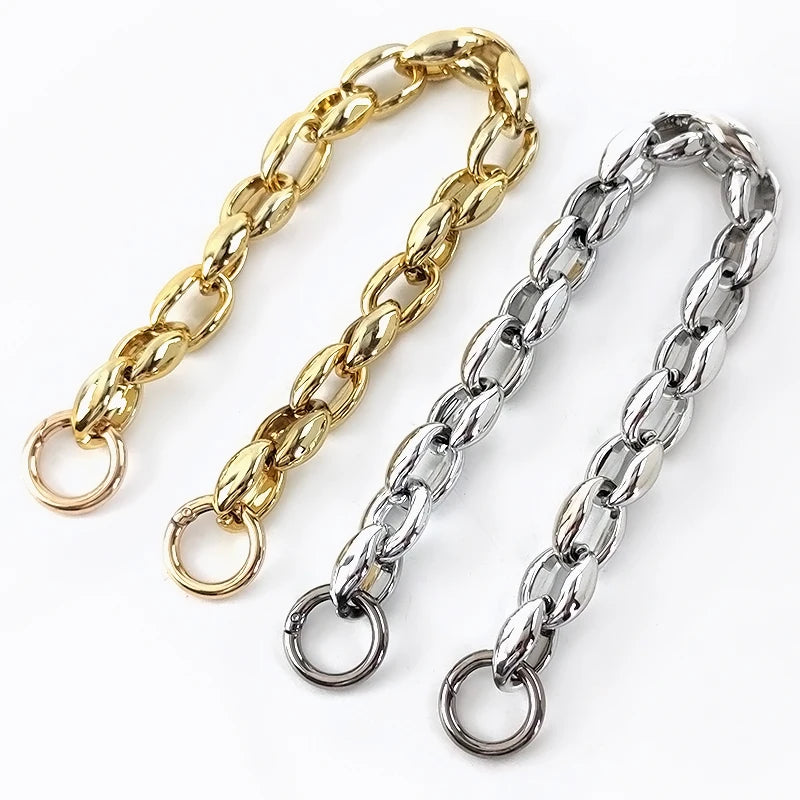 Meetee B-C208 JMY-100 20/40/60cm Handbag Accessories Short Bag Strap Underarm Acrylic Bag Chain Gold Silver Thick Bag Chain