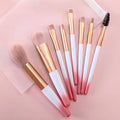 8 Pieces of Portable Cheap Powder Foundation Make-up Eye Shadow Multi-functional Full Set of Beauty Tool Brushes