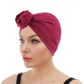 New Design DIY Top Twist Female Home Wear Soft Plain Color Cotton Fabric Twist Knotted Women Turban