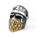 SS8-355R Steel Soldier Stainless Steel Punk Skull Ring Fashion Jewelry Gift