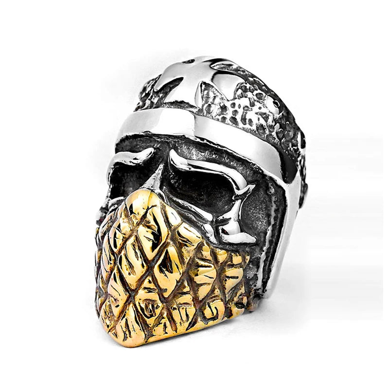 SS8-355R Steel Soldier Stainless Steel Punk Skull Ring Fashion Jewelry Gift
