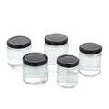 Hot Sale High Quality Eco-friendly 120ml 250ml 280ml 350ml 500ml Clear Round Glass Storage Jar with Crown Cap Screen Printing