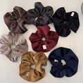 CHENGHE Wholesale Large Polyester Hair Scrunchies for Women Girls Jumbo Double-layer Elastic Hair Band Ponytail Holder Hair Tie