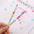 Factory Direct Sale 100 Pcs/bag Colorful Heart and Star Acrylic Bead DIY Jewelry Making  Round Loose Bead