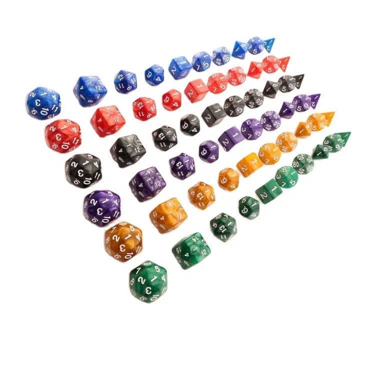 Polyhedral Colored 10 Pcs Per Set Custom 30 Sided Plastic Dice MegaBDM