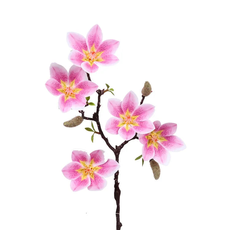 Cross-border Hot Sale New Artificial magnolia Flower Arrangement for Living Room Decoration