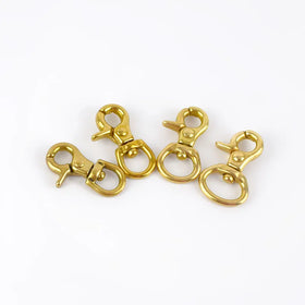 Deepeel AP489 8-15mm Hardware Accessories Brass Swivel Rotating Luggage Key Chain Bag Dog Collar Buckle Hook