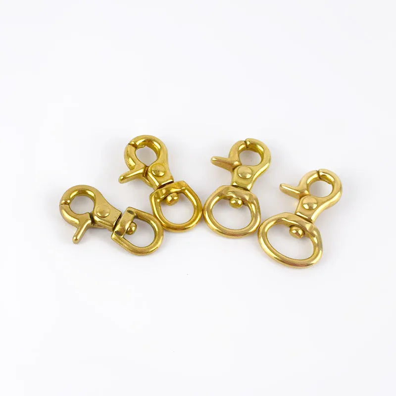 Deepeel AP489 8-15mm Hardware Accessories Brass Swivel Rotating Luggage Key Chain Bag Dog Collar Buckle Hook