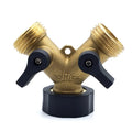 Brass Garden Ball Valve Garden Faucet Three-way Hose Diverter Y-type Two-way Connection