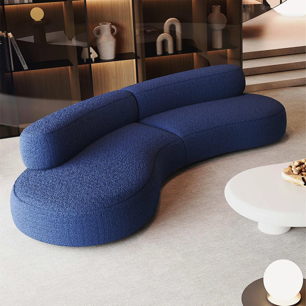Modern Fabric Reclining Sofa Set Space-Saving Self-Expanding Foam Couch Delivery Box Vacuum-Compressed Furniture