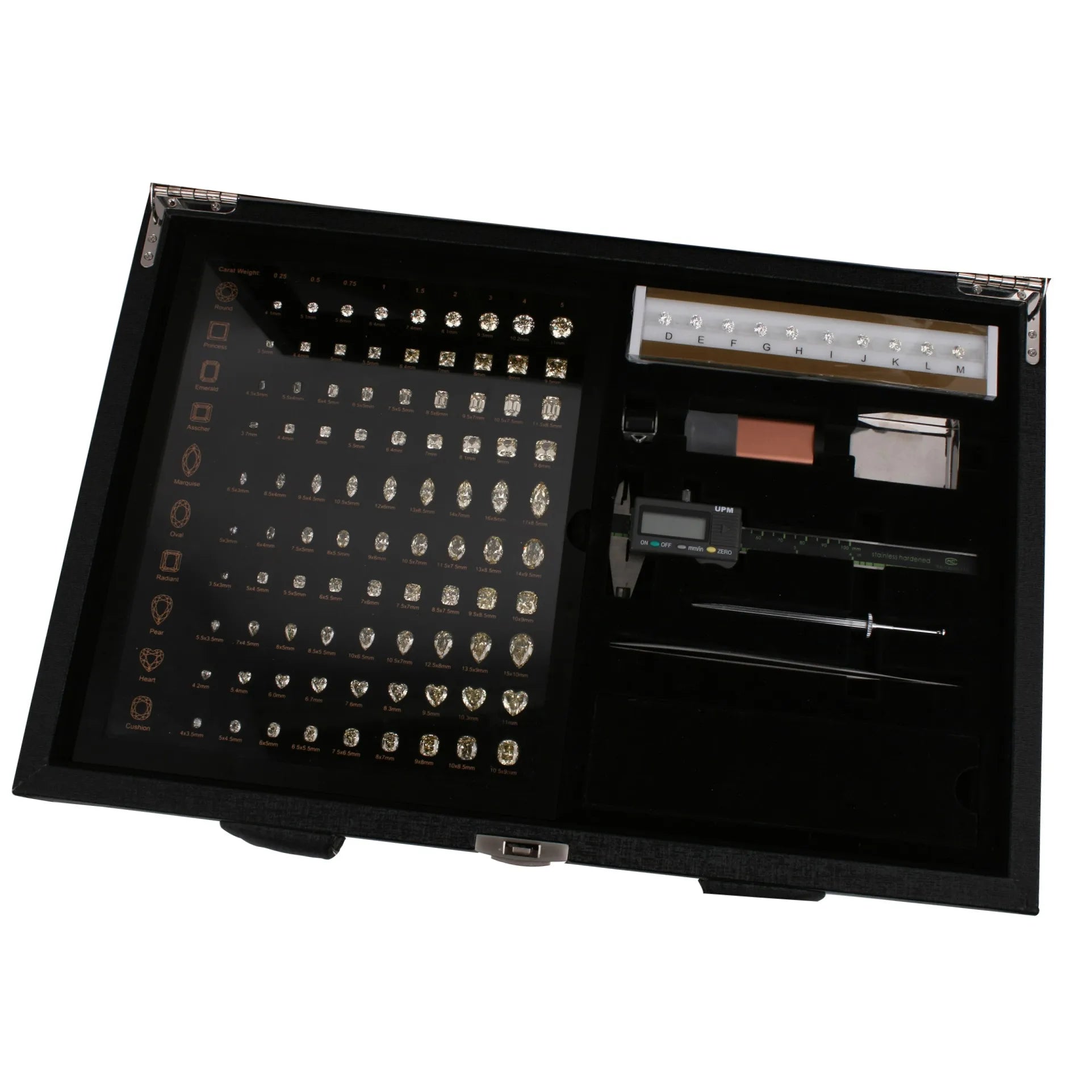 DK103 DiKaiTools GemTrue Brand Diamond Size & Shape Master Stone Set Diamond Color Grading Tool