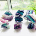 Wholesale Crystal  Slab Natural Rainbow Striped Fluorite Slices for Sale