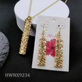 Hawaiian Jewelry Wholesale 14K Gold Plated Coconut Tree Summer Pearl Earrings Necklace Sets
