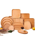 Trinket Dish Kitchen Beech Plate Rectangular Round Food Appetizer Coffee Wooden Round WoodTray