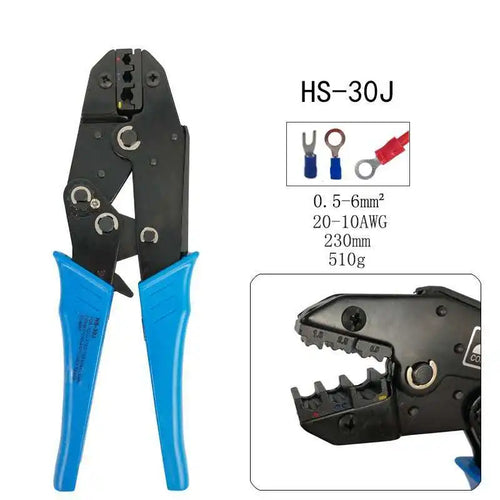 0.5-6mm2 Pre-insulation Terminal and Full Insulation Mediate Connector Crimp Plier Wire Crimpers CHS-30J