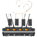 650-690MHz UR4000-H UHF Wireless Head Mic Headset Microphone  4 Channel Wireless Microphone System