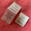 Soft Fabric Print Washing Satin Care Label for Textile100% Polyester Clothing Wash Label for T-shirt Underwear Swimwear