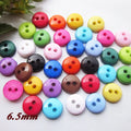 Classic Colorful 6.5mm 2 Holes Mesh Washable Bread Mini Buttons Craft 16 Colors Plastic Small Doll Clothing Accessories