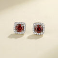 Fashionable  Square Stud Earrings S925 Sterling Silver Stud Earring Women Fashion Jewelry Aaa Zircon Fashionable Elegance