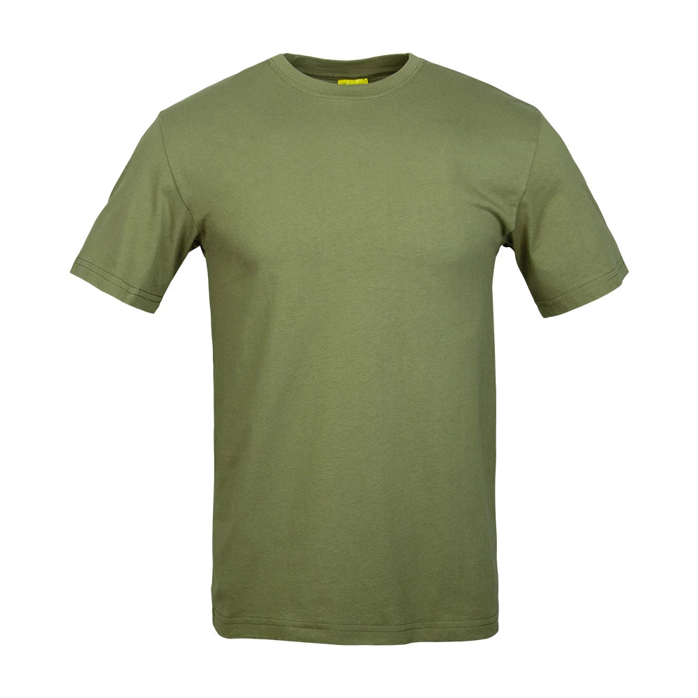 100% Cotton Men's Solid Digital Printing Woven Breathable Anti-Wrinkle Training Short Sleeve T-shirt