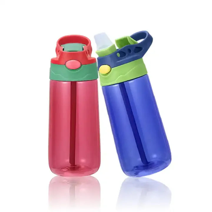 Wholesale  BPA Free Durable Plastic 12oz Kids Bottle Kids Water Bottle with Spout Cover and Built-in Carrying Loop