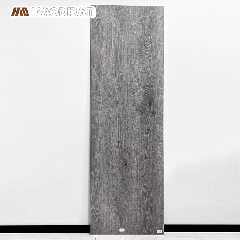 Guangdong HaoFamily Flooring Sheet 20mil 5mm 6mm 7mm Click SPC Flooring Light Grey PVC Indoor Hotel Use