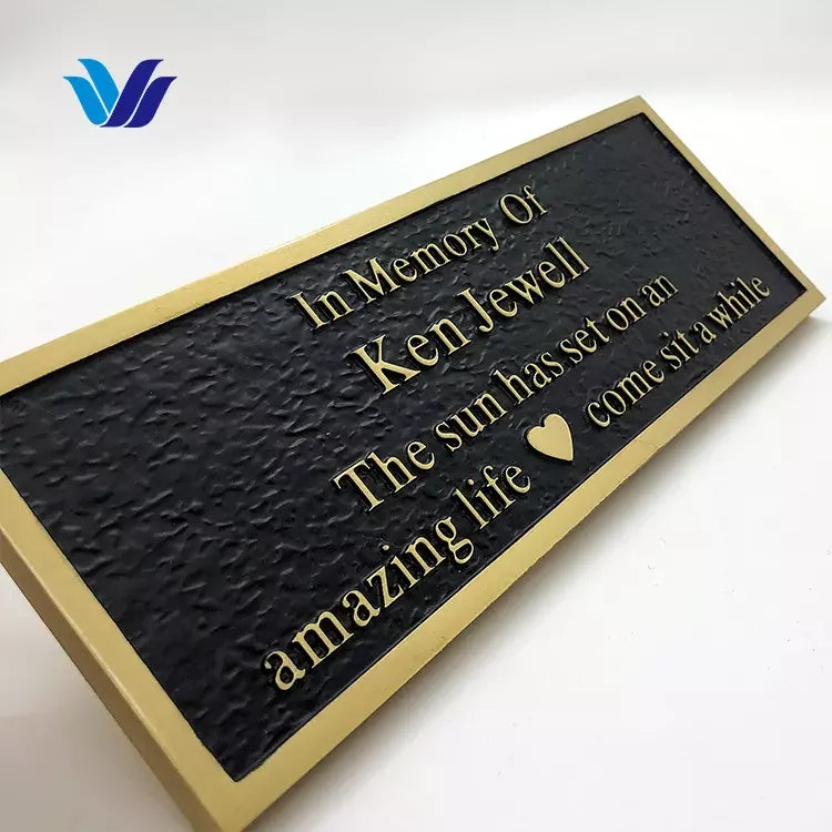 Hongsen Custom Commemorative Brass and Aluminum Plaque Manufacturer's Engraved Metal for Home Mall Park Advertising