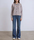 New Products Sustainable Breathable Button Decorations Viscose Casual Long-Sleeved Knit Hooded Sweater