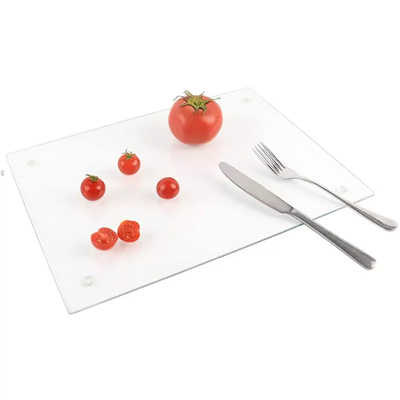 Qualisub Personalized 8x11inch Tempered Glass Smooth Frosted Surface Glass Cutting Board Sublimation Cutting Board Blanks