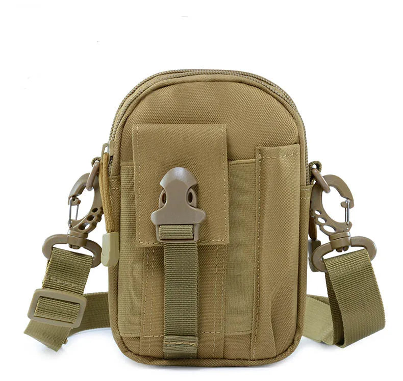 Waterproof Tactical Hiking Climbing Tan Waist Sling Bag Utility Pouch