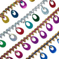 6cm DIY Sewing Handmade Accessories Lace Trimming Gold Braided Sequined Laser Sequins Bell Tassel Textile Trim for Costume Decor